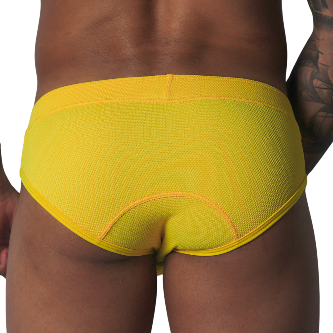 Cookie Yellow Brief vista posterior de Gigo Underwear