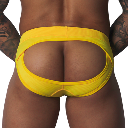 Cookie Yellow Brief Jock vista posterior de Gigo Underwear