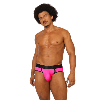 Cool Fuchsia Jock Thong vista posterior de Gigo Underwear
