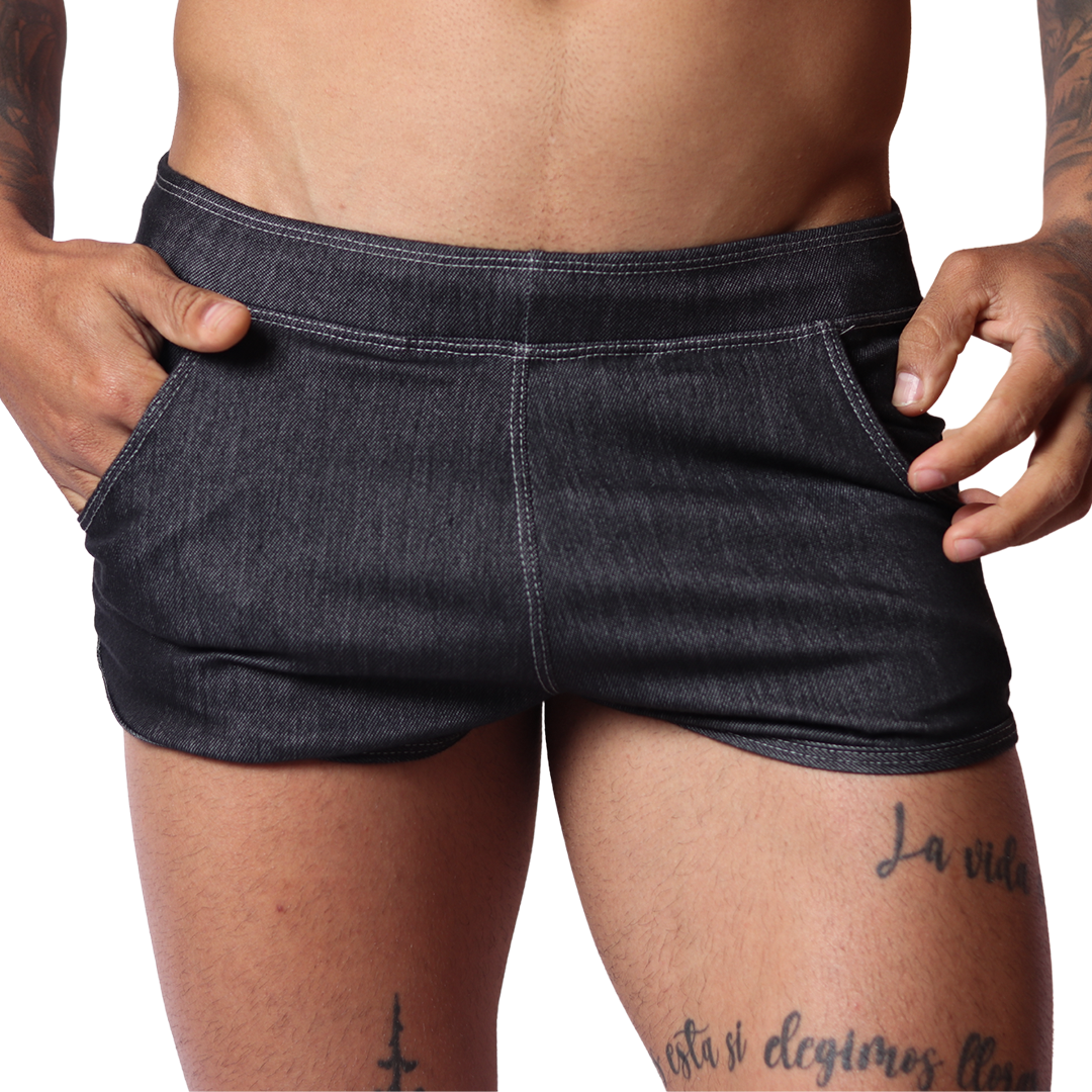Denim Black Hot Shorts de Gigo Underwear