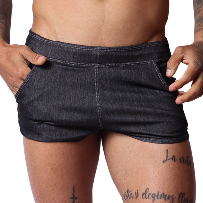 Denim Black Hot Shorts de Gigo Underwear