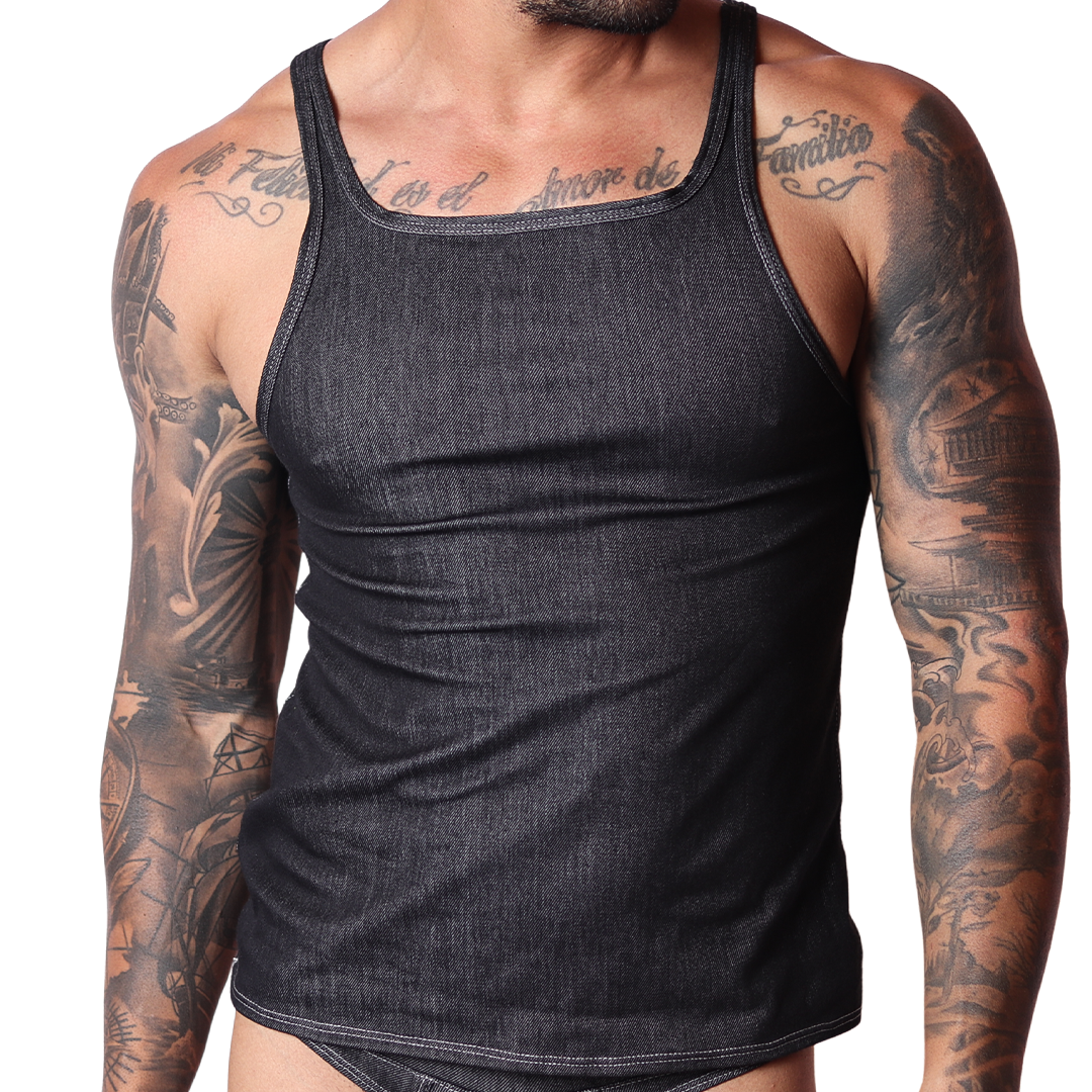Denim Black Tank de Gigo Underwear