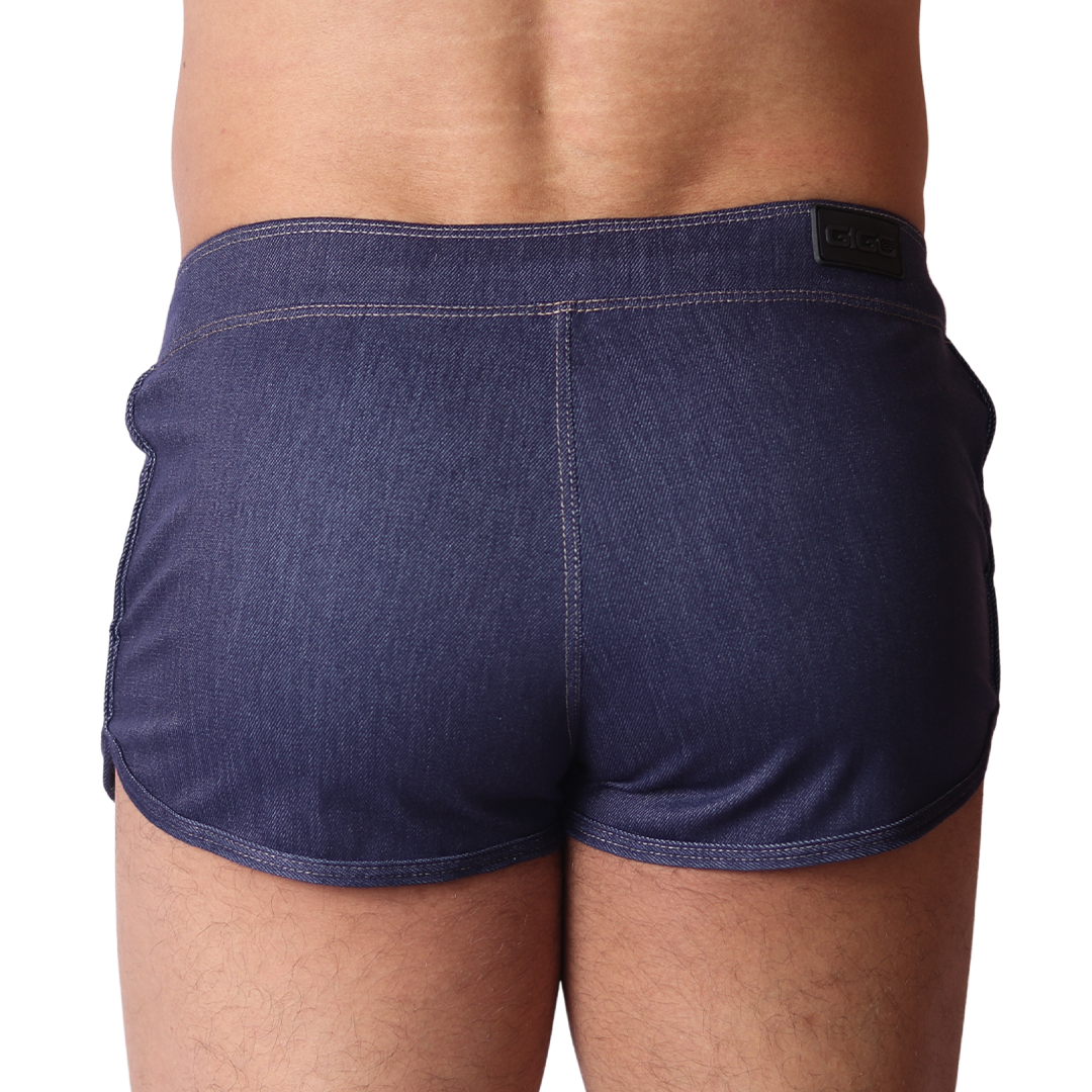 Denim Blue Hot Shorts vista posterior de Gigo Underwear