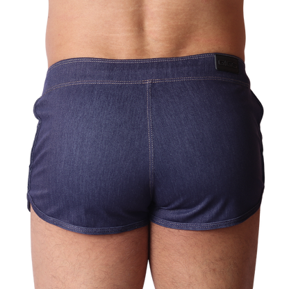 Denim Blue Hot Shorts vista posterior de Gigo Underwear