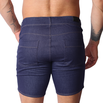 Denim Blue Shorts vista posterior de Gigo Underwear