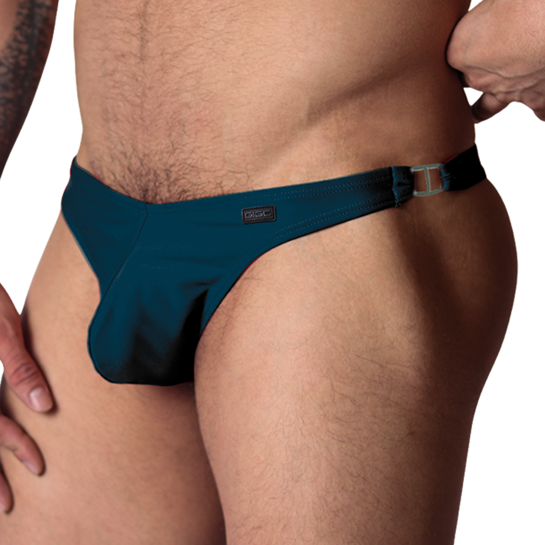 Dinamic Green Swim G String vista frontal de Gigo Underwear