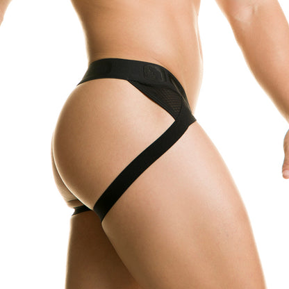 Diversity Black Brief Jockstrap vista posterior de Gigo Underwear