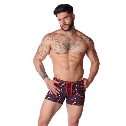 Dog Red Shorts en modelo de Gigo Underwear