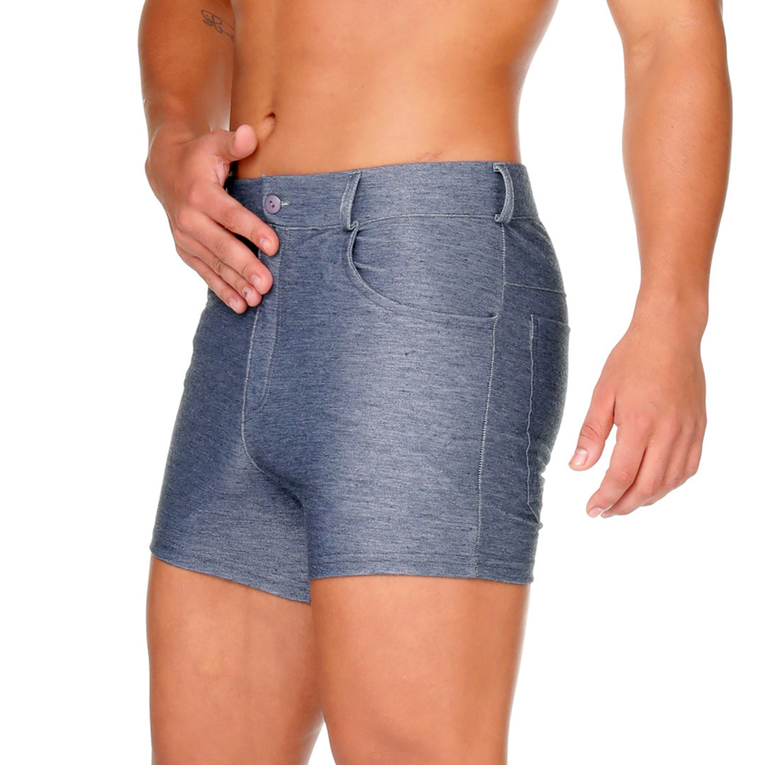 DYNASTY GRAYJEAN SEXYSHORT - Pantaloneta corta de mezclilla para hombres