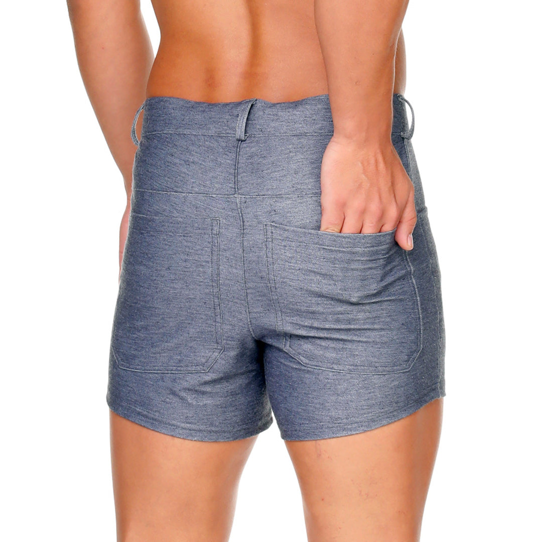 DYNASTY GRAYJEAN SEXYSHORT - Pantaloneta corta de mezclilla para hombres