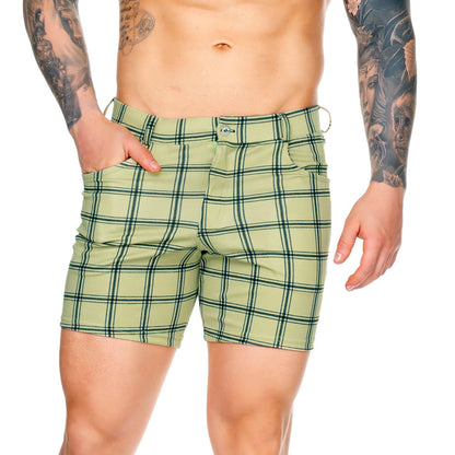 Dynasty Olive Short vista frontal de Gigo Underwear