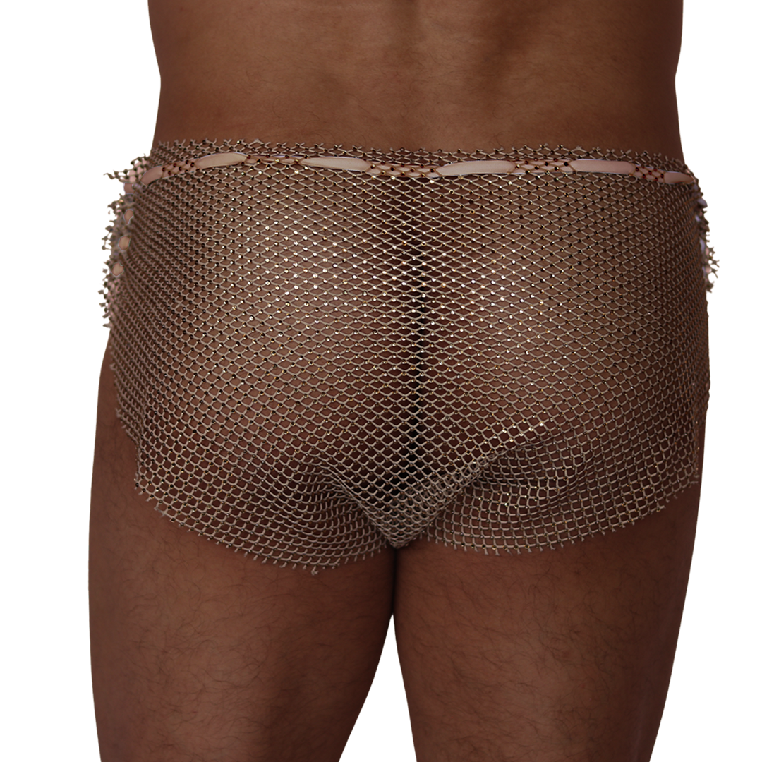 Diamond Beige Hot Shorts vista posterior de Gigo Underwear