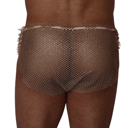 Diamond Beige Hot Shorts vista posterior de Gigo Underwear