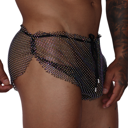Diamond Black Hot Shorts vista frontal de Gigo Underwear