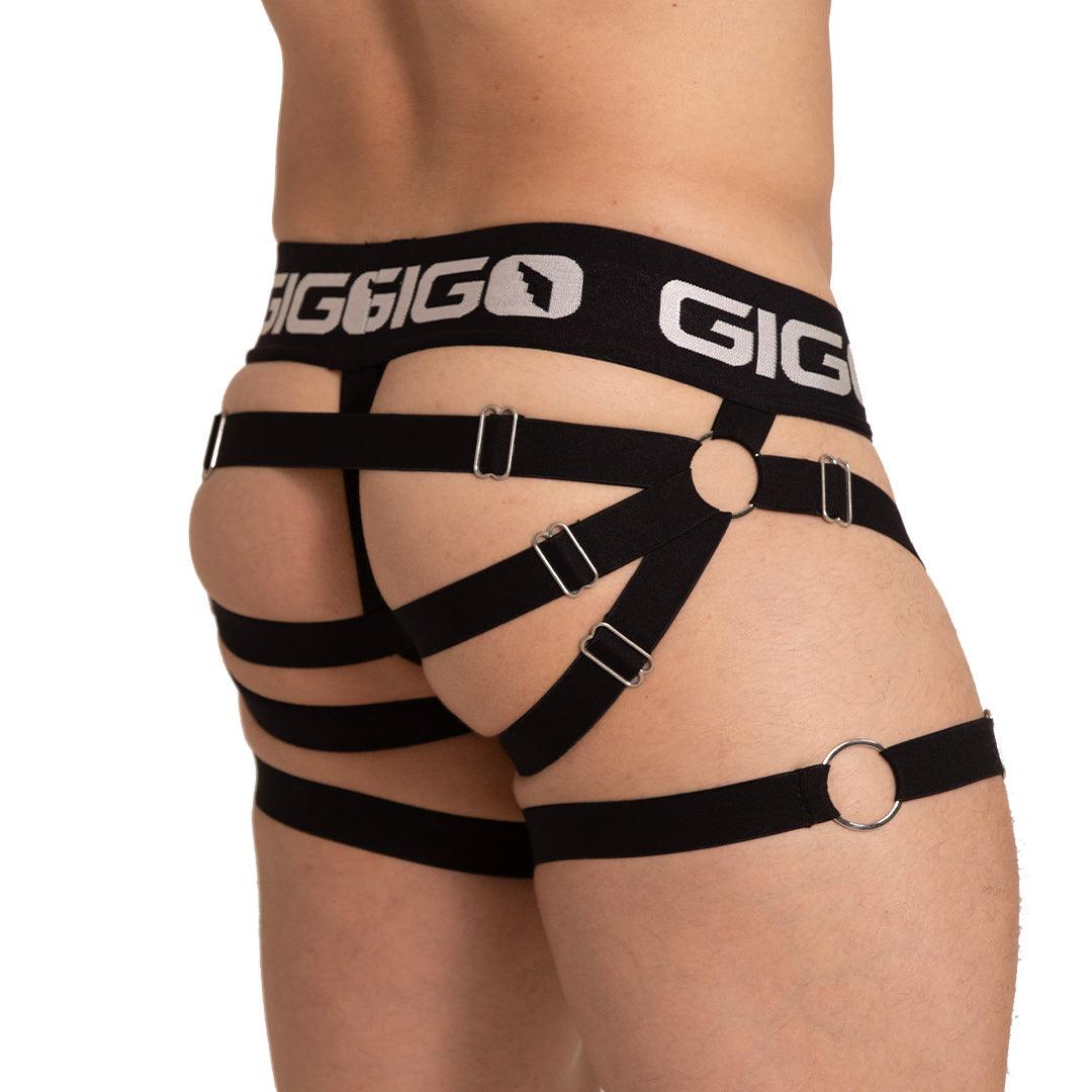 ENERGETIC BLACK JOCK - Ropa interior negra para hombres, jockstrap sexy para hombres
