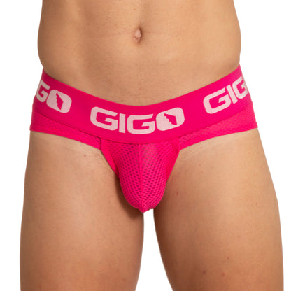 Energetic Fucshia Brief vista frontal de Gigo Underwear