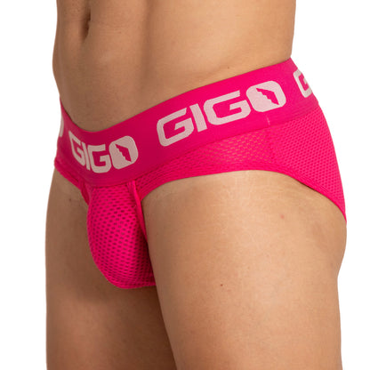 Energetic Fucshia Brief vista posterior de Gigo Underwear