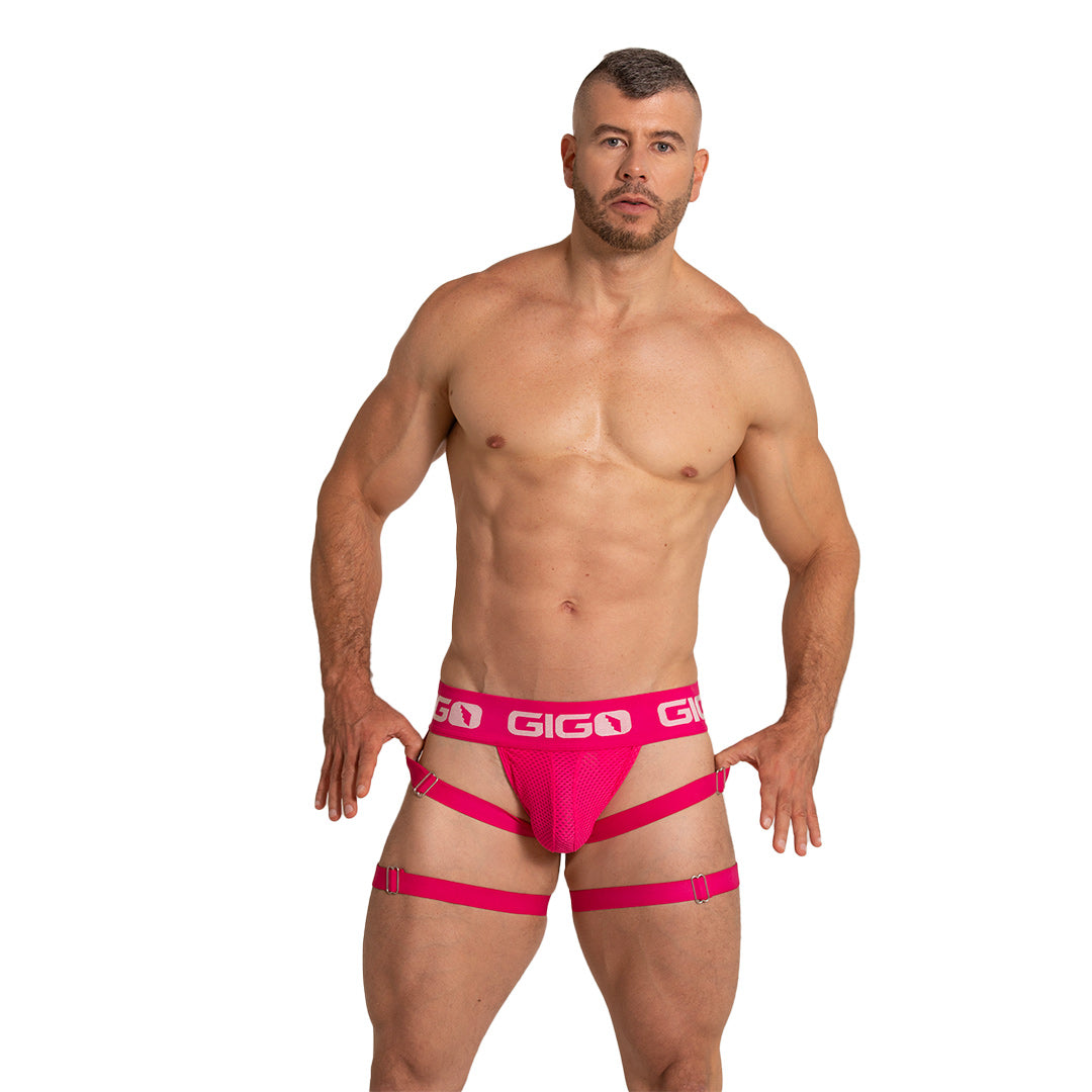 Energetic Fucshia Jock en modelo de Gigo Underwear