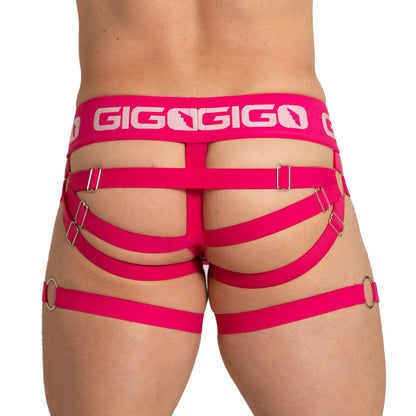 Energetic Fucshia Jock vista posterior de Gigo Underwear