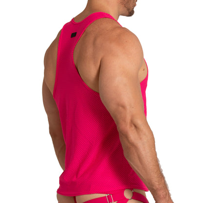 Energetic Fucshia Tank vista frontal de Gigo Underwear