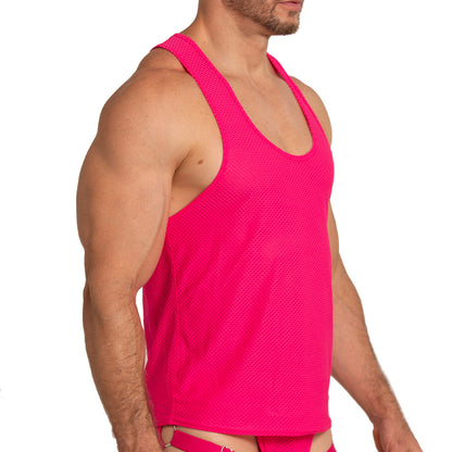 Energetic Fucshia Tank vista posterior de Gigo Underwear