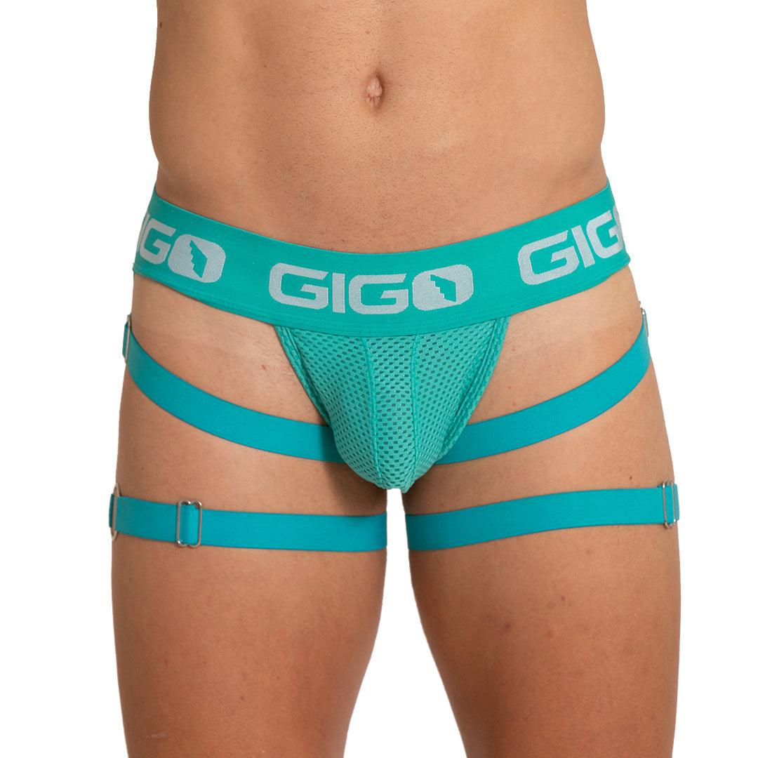 ENERGETIC GREEN JOCK - Ropa interior verde para hombres, jockstrap sexy para hombres