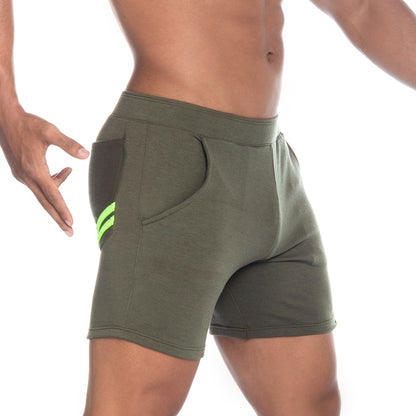 Energy Green Short vista frontal de Gigo Underwear
