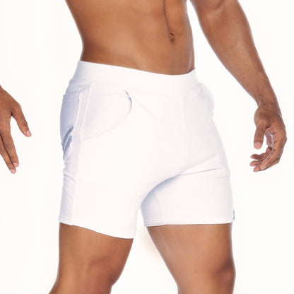 Energy White Short vista frontal de Gigo Underwear