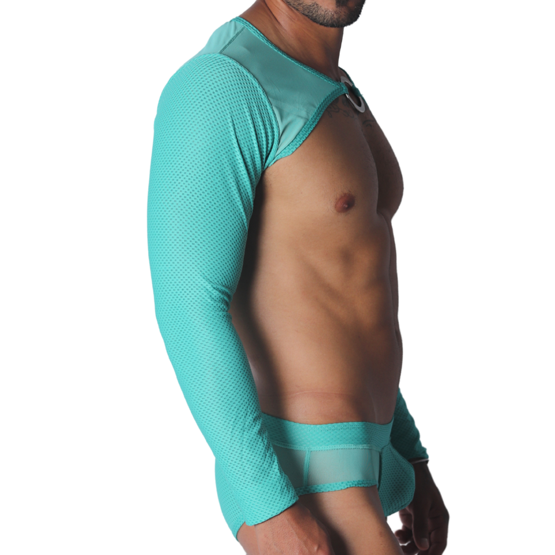 Evocative Aqua Harness vista frontal de Gigo Underwear