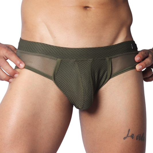 Evocative Green Brief de Gigo Underwear