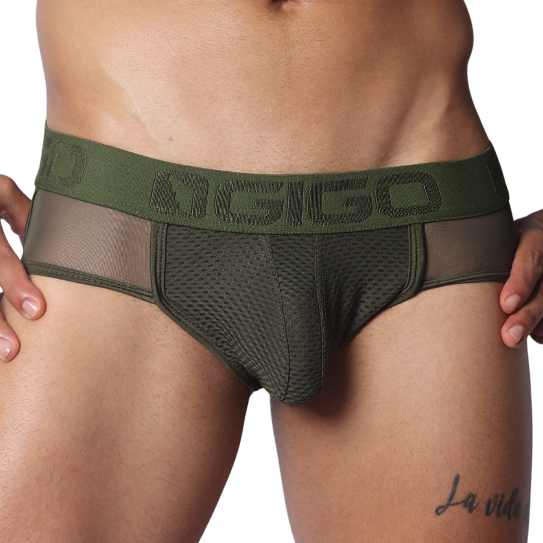 Evocative Green Jock Thong de Gigo Underwear