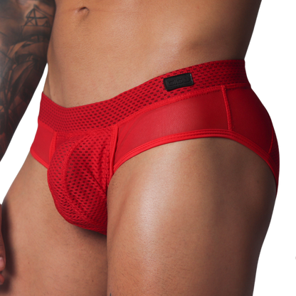 Evocative Red Brief vista frontal de Gigo Underwear