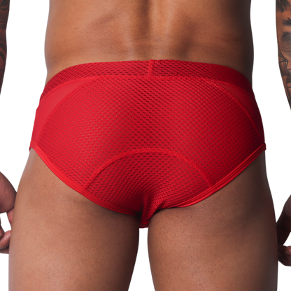 Evocative Red Brief vista posterior de Gigo Underwear