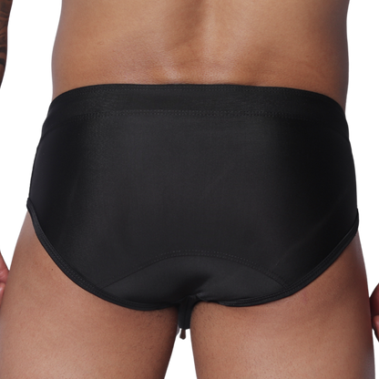 Exit Black Swim Brief vista posterior de Gigo Underwear