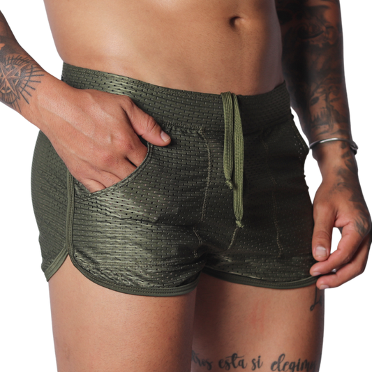 Exit Green Short vista frontal de Gigo Underwear