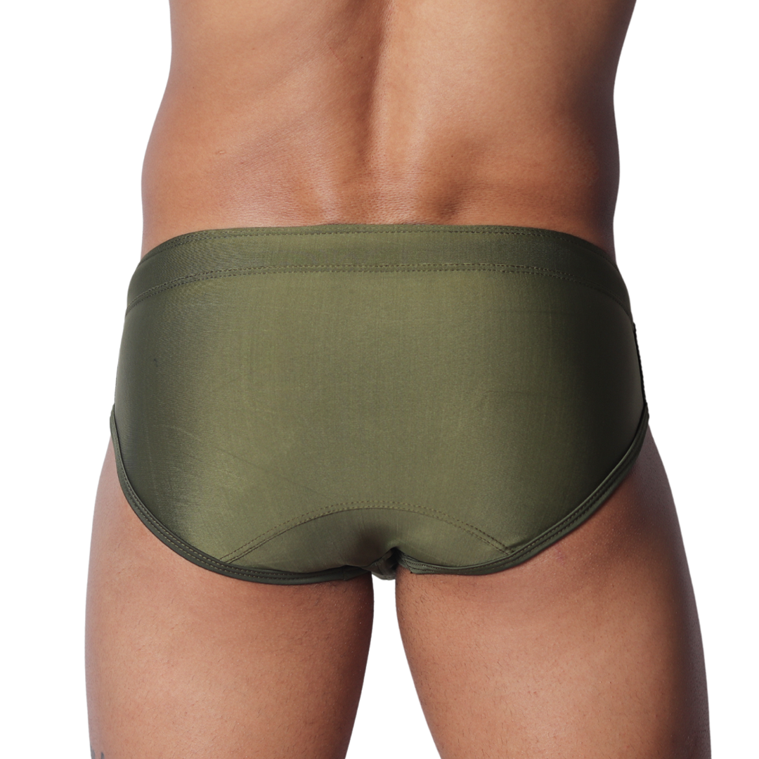 Exit Green Swim Brief vista posterior de Gigo Underwear