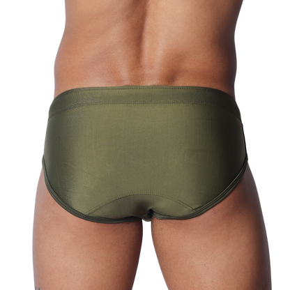 Exit Green Swim Brief vista posterior de Gigo Underwear
