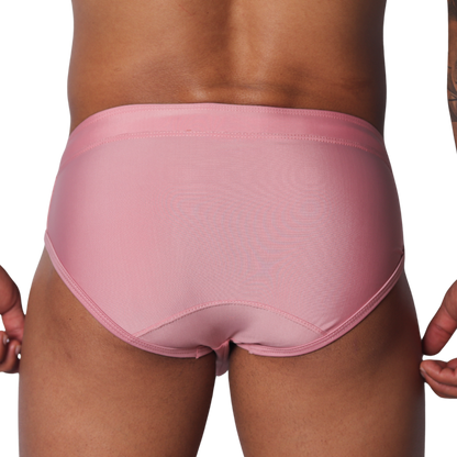 Exit Pink Swim Brief vista posterior de Gigo Underwear
