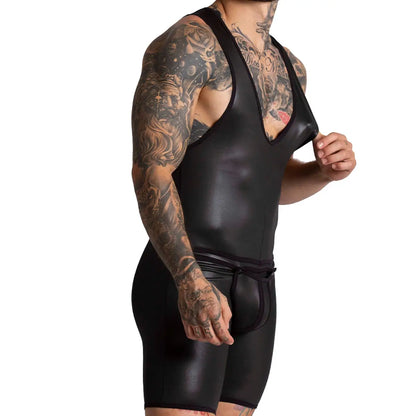F Fetish Black Body vista frontal de Gigo Underwear