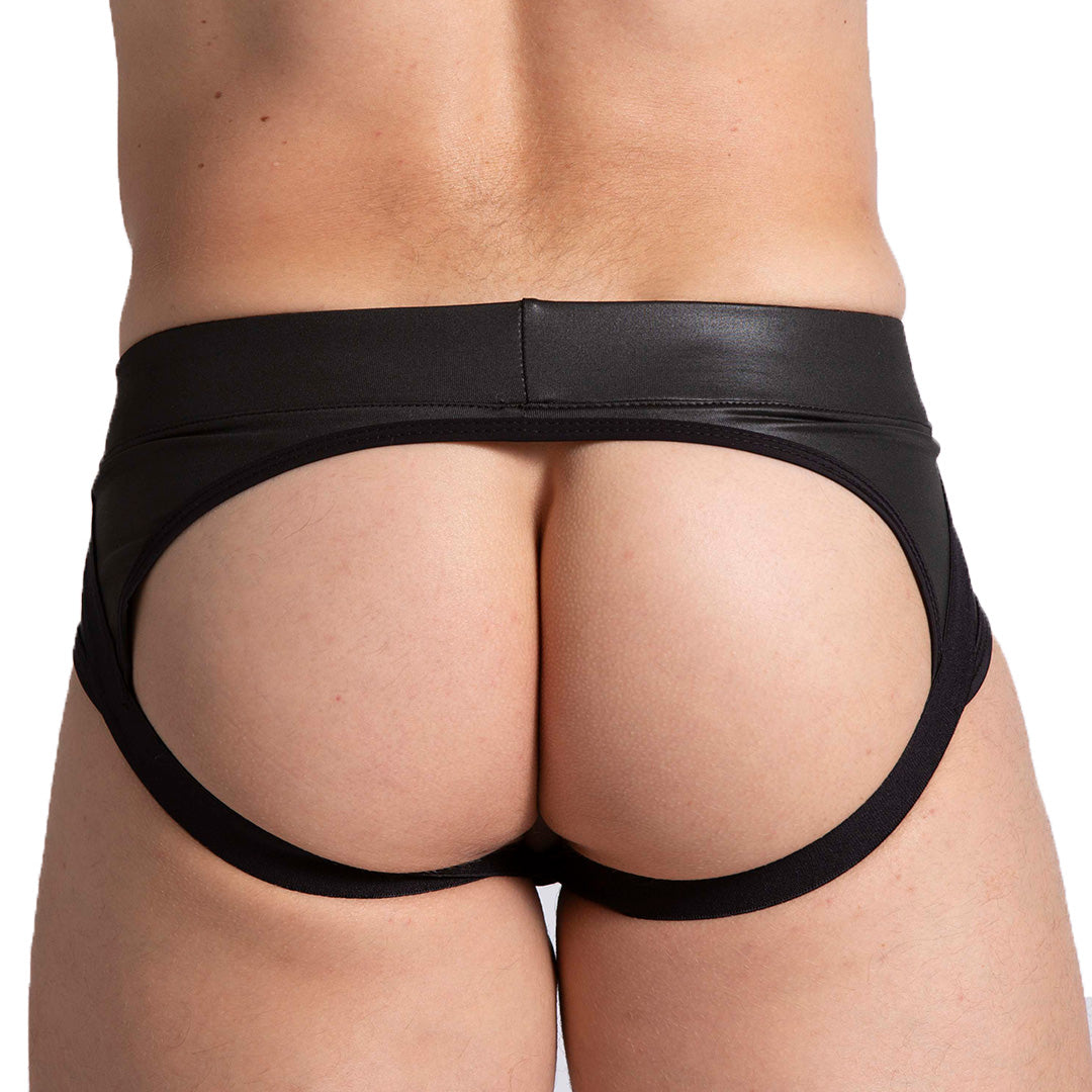 F Fetish Black Jockstrap vista posterior de Gigo Underwear