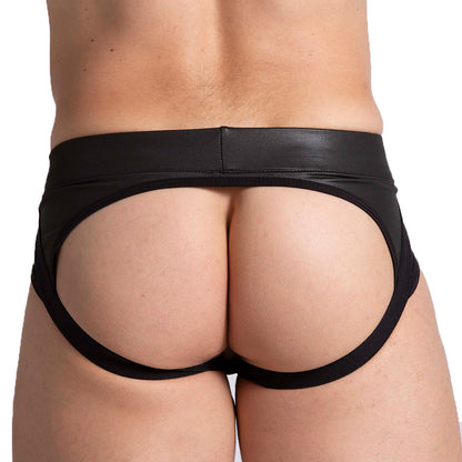 F Fetish Black Jockstrap vista posterior de Gigo Underwear