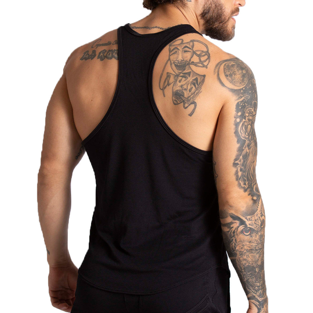 F Fetish Black Tank vista frontal de Gigo Underwear
