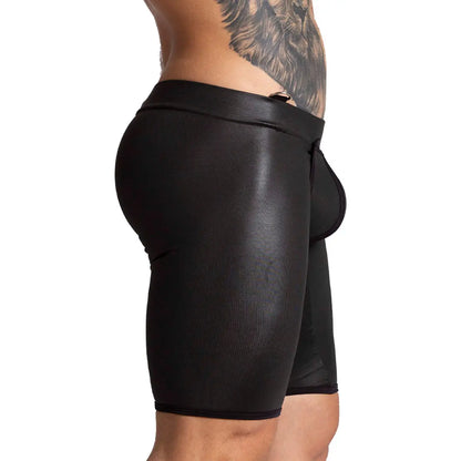 F Fetish Black Trunk Long vista frontal de Gigo Underwear
