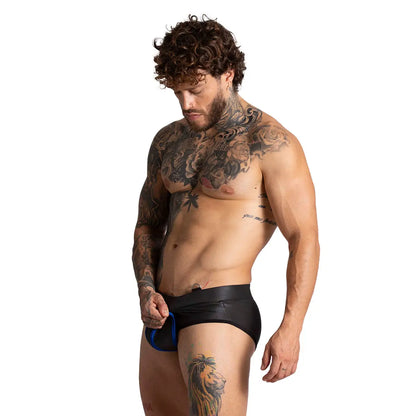 F Fetish Blue Brief en modelo de Gigo Underwear