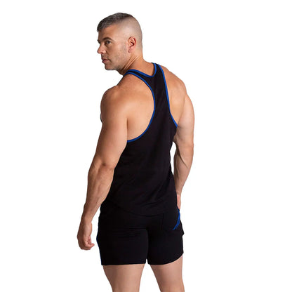 F Fetish Blue Tank vista frontal de Gigo Underwear