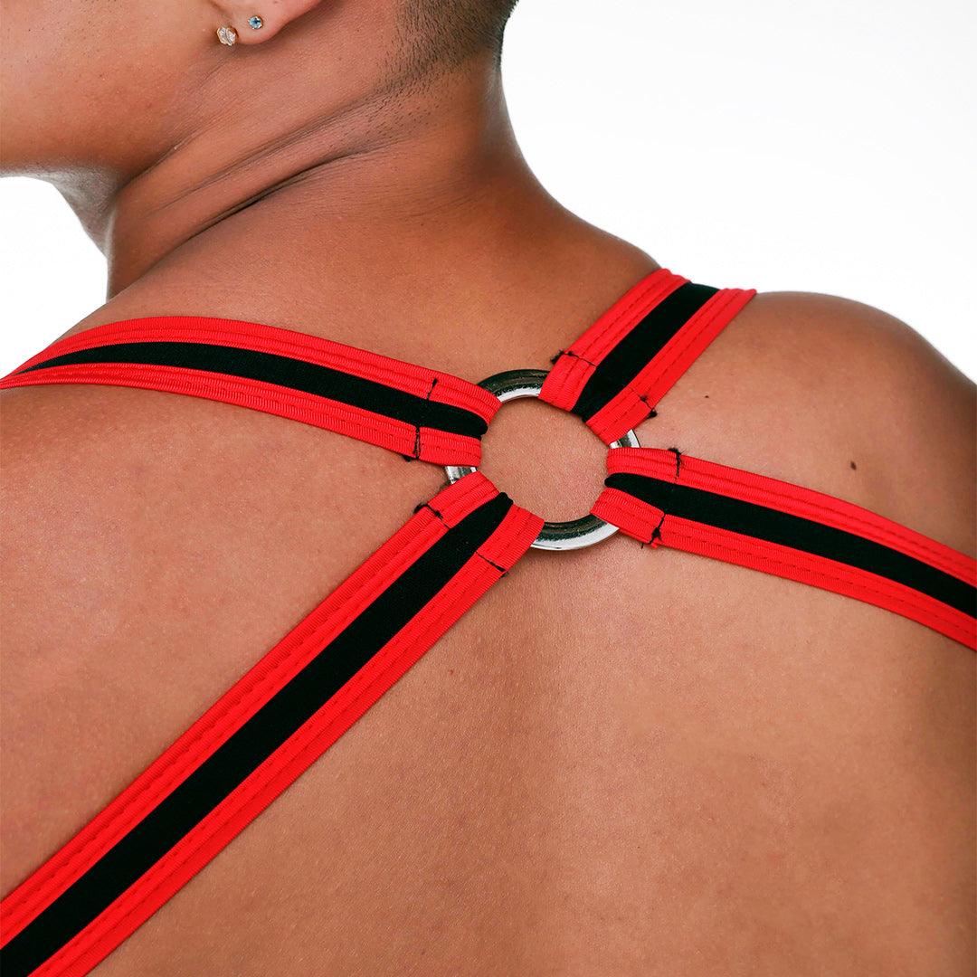 FETISH RED BODY HARNESS - Arnés rojo sexy para hombres