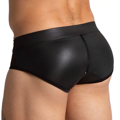 F Fetish Green Brief vista frontal de Gigo Underwear