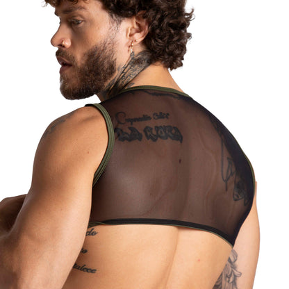 F Fetish Green Harness vista posterior de Gigo Underwear