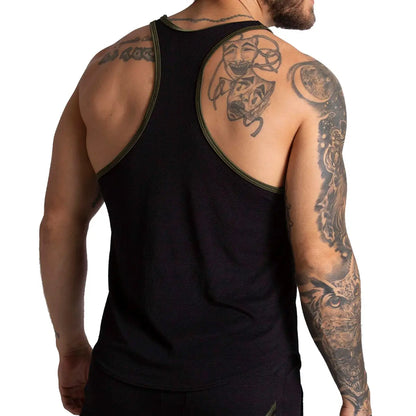 F Fetish Green Tank vista posterior de Gigo Underwear