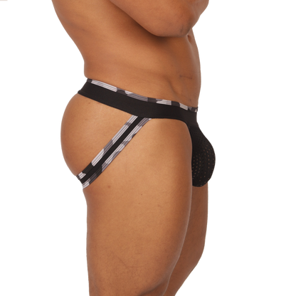 Feeling Black Jockstrap vista frontal de Gigo Underwear